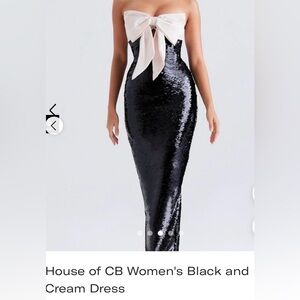 House of CB Women’s black and cream dress
